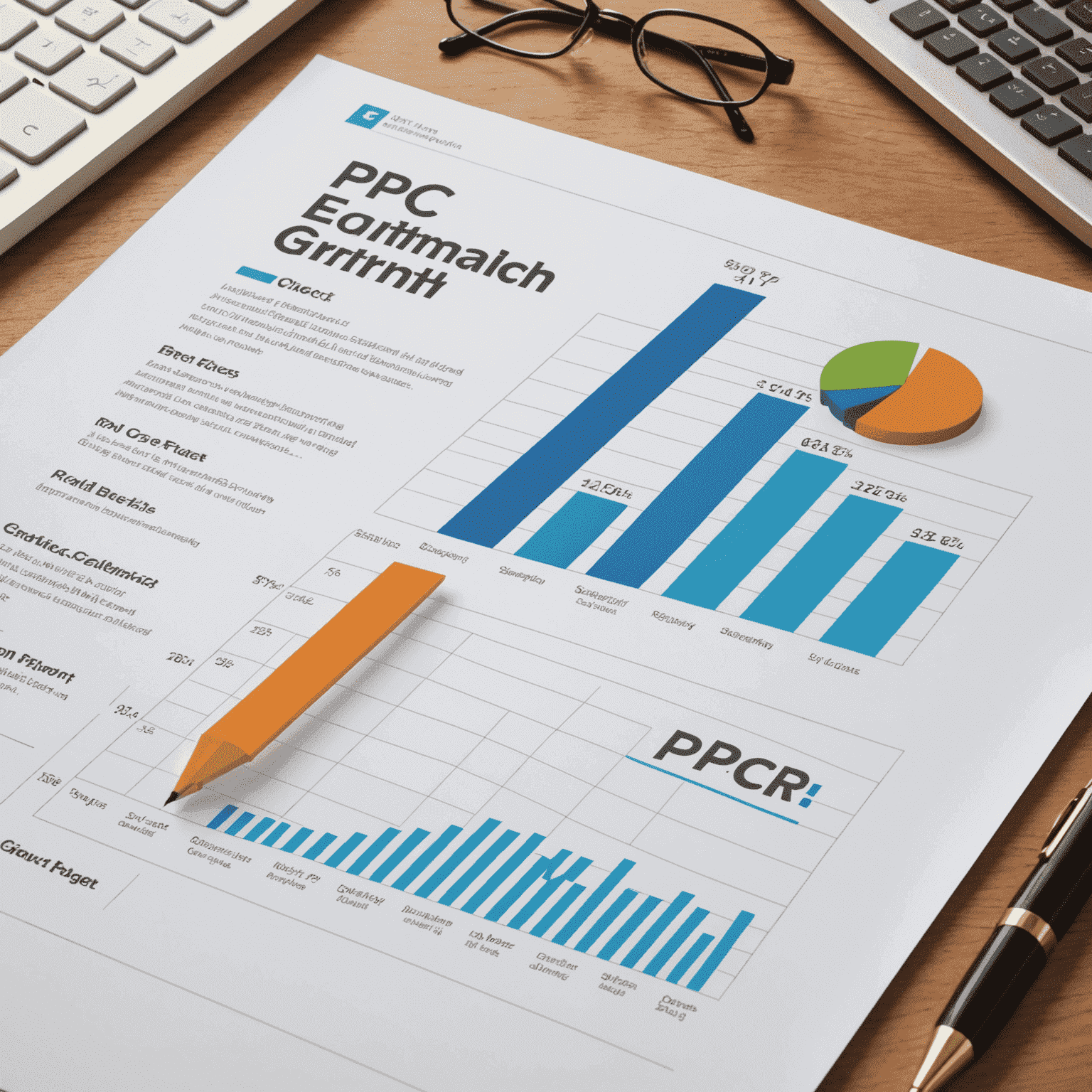 График, показывающий оптимизацию бюджета и рост ROI в PPC-кампаниях